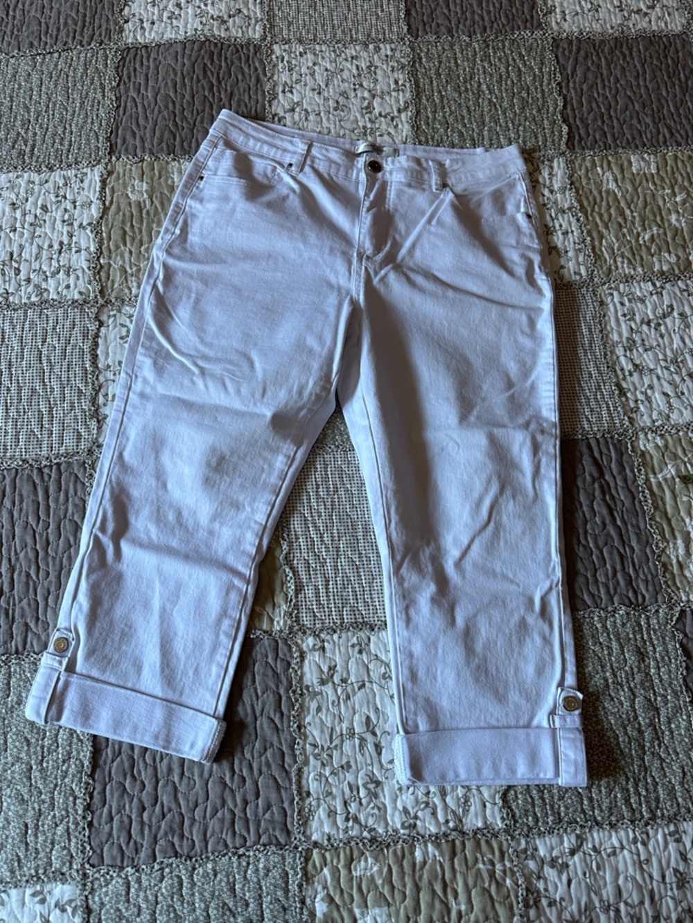 Women’s Simon Chang White Croo Ankle Pants Size 12.